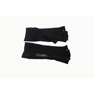Copper Compression Half Finger Gloves Arthritis Carpal Tunnel Relief Black